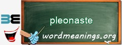 WordMeaning blackboard for pleonaste